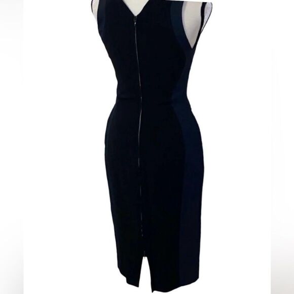 Antonio Berardi Abstract Sleeveless Crepe Sheath Dress - Picture 9 of 11